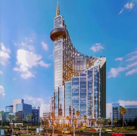 Office space with people working